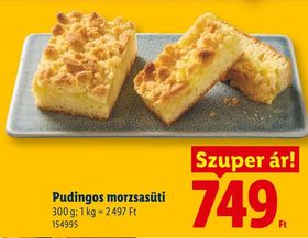 Pudingos morzsasüti – Lidl