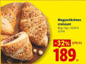 Mogyorókrémes croissant – Lidl