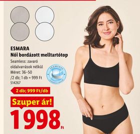 ESMARA Női bordázott melltartótop – Lidl