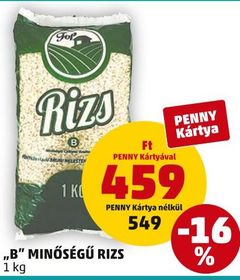 „B” MINŐSÉGŰ RIZS – Penny