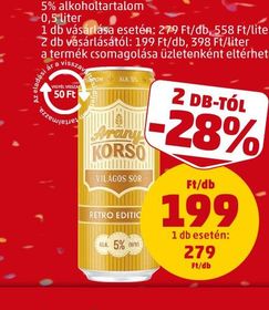 Arany Korsó RETRO ARANY KORSÓ DOBOZOS SÖR – Penny