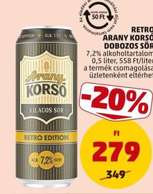Arany Korsó RETRO ARANY KORSÓ DOBOZOS SÖR – Penny