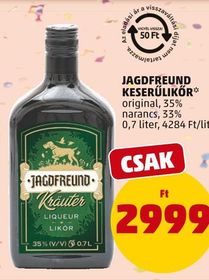 Jagdfreund JAGDFREUND KESERŰLIKŐR* – Penny