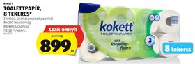 KOKETT TOALETTPAPÍR, 8 TEKERCS – Aldi