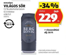 BERGKÖNIG VILÁGOS SÖR – Aldi