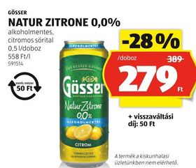 GÖSSER NATUR ZITRONE 0,0% – Aldi