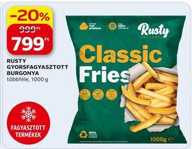 Rusty RUSTY GYORSFAGYASZTOTT BURGONYA – Auchan