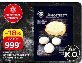Frigotti FRIGOTTI GYORSFAGYASZTOTT LÁNGOSTÉSZTA – Auchan