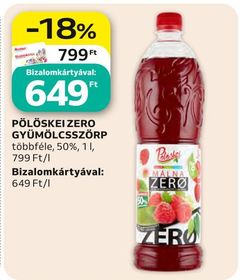 PÖLÖSKEI ZERO GYÜMÖLCSSZÖRP – Auchan
