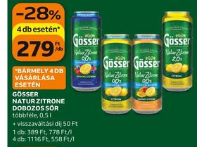 Gösser GÖSSER NATUR ZITRONE DOBOZOS SÖR – Auchan