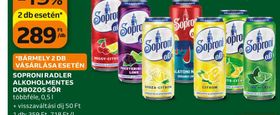 Soproni SOPRONI RADLER ALKOHOLMENTES DOBOZOS SÖR – Auchan