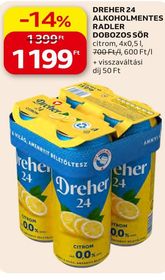 Dreher DREHER 24 ALKOHOLMENTES RADLER DOBOZOS SÖR – Auchan