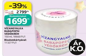Vízangyalka VÍZANGYALKA BABAPOPSI VÉDŐKRÉM – Auchan