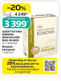 Szent István Korona SZENT ISTVÁN KORONA IRSAI OLIVÉR BAG-IN-BOX – Auchan
