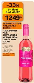 Maul Boross MAUL BOROSS PINK KÉKFRANKOS-MERLOT, IRSAI OLIVÉR VAGY SOLAR – Auchan