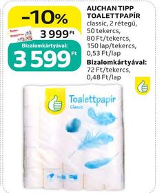 Auchan AUCHAN TIPP TOALETTPAPÍR – Auchan