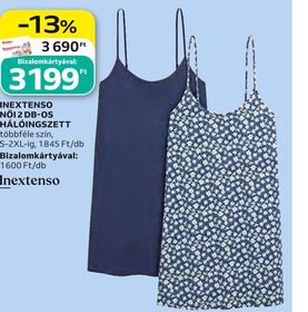 Inextenso INEXTENSO NŐI 2 DB-OS HÁLÓINGSZETT – Auchan