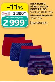 Inextenso INEXTENSO FÉRFI 4 DB-OS BOXER ALSÓ – Auchan