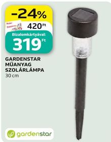 GARDENSTAR MŰANYAG SZOLÁRLÁMPA – Auchan