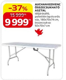 Auchan AUCHAN KEDVENC ÖSSZECSUKHATÓ ASZTAL – Auchan