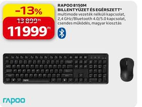 Rapoo RAPOO 8150M BILLENTYŰZET ÉS EGÉRSZETT – Auchan