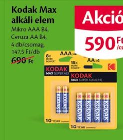 Kodak Max alkáli elem – Ecofamily