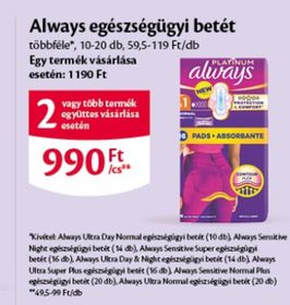Always egészségügyi betét – Ecofamily