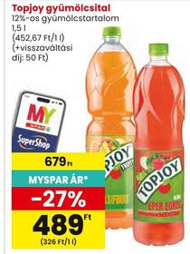 Topjoy gyümölcsital 12%-os gyümölcstartalom – Spar