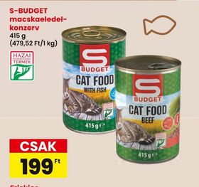 S-BUDGET macskaeledel-konzerv – Spar