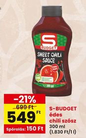 S-BUDGET édes chili szósz – Spar