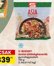 S-BUDGET ázsiai zöldségkeverék – Spar
