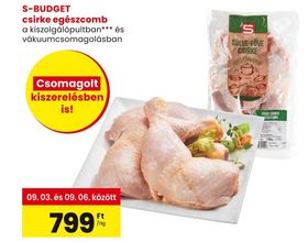 S-BUDGET csirke egészcomb – Spar