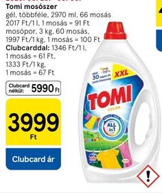 Tomi mosószer – Tesco