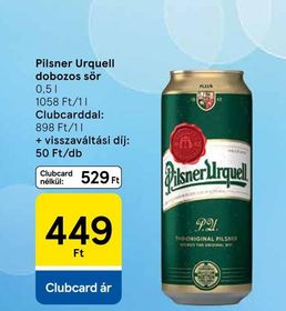 Pilsner Urquell dobozos sör – Tesco