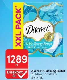 Discreet tisztasági betét – Tesco