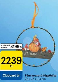 Fém koszorú függődísz – Tesco