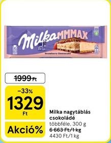 Milka nagytáblás csokoládé – Tesco