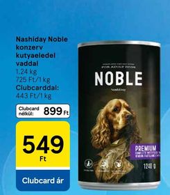 Nashiday Noble konzerv kutyaeledel – Tesco