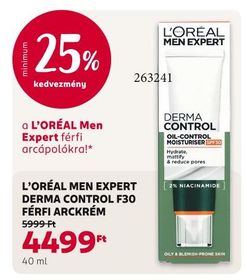 L'Oréal L'ORÉAL MEN EXPERT DERMA CONTROL F30 FÉRFI ARCKRÉM – Rossmann