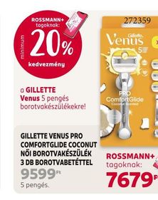 GILLETTE VENUS PRO COMFORTGLIDE COCONUT NŐI BOROTVAKÉSZÜLÉK 3 DB BOROTVABETÉTTEL – Rossmann