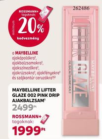 MAYBELLINE LIFTER GLAZE 002 PINK DRIP AJAKBALZSAM – Rossmann
