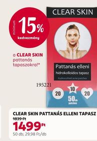 CLEAR SKIN PATTANÁS ELLENI TAPASZ – Rossmann