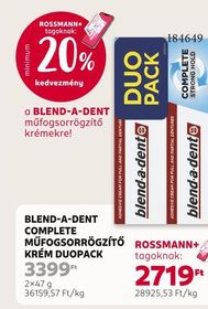 BLEND-A-DENT COMPLETE MŰFOGSORRÖGZÍTŐ KRÉM DUOPACK – Rossmann