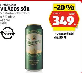 STAROPRAMEN VILÁGOS SÖR – Aldi