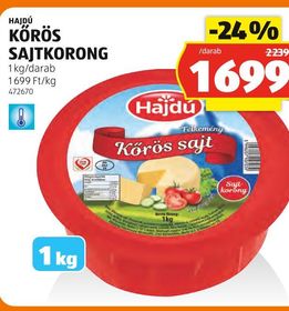 HAJDÚ KŐRÖS SAJTKORONG – Aldi