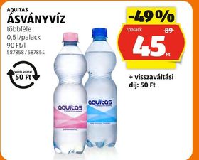 AQUITAS ÁSVÁNYVÍZ – Aldi