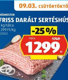 HÚSMESTER FRISS DARÁLT SERTÉSHÚS – Aldi