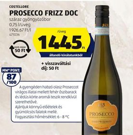 COSTELLORE PROSECCO FRIZZ DOC – Aldi