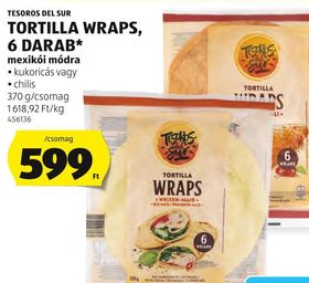 TESOROS DEL SUR TORTILLA WRAPS, 6 DARAB* – Aldi