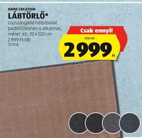 HOME CREATION LÁBTÖRLŐ* – Aldi